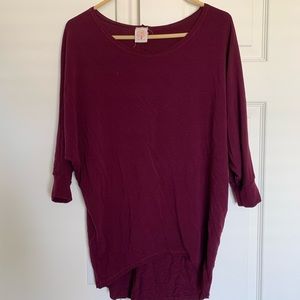 Maroon oversized top